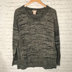 SWEET ROMEO V-NECK SWEATER - M